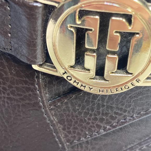 Tommy Hilfiger Women's Ankle Boots 6.5 M  Brown Flats Gold Tone Buckle TWRUMORE - Picture 6 of 9